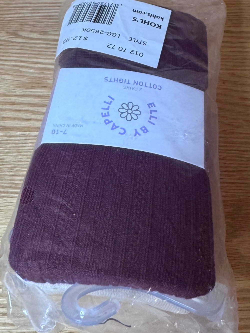 New Kids 2 Pairs Elli By Capelli Cotton Tights 7-10 Girls Height 48-55 Ribbed